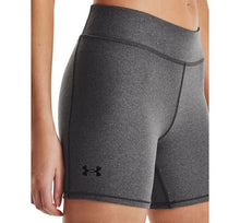 Load image into Gallery viewer, Women's HeatGear® Mid-Rise Middy Shorts (Charcoal)