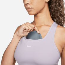 Load image into Gallery viewer, Nike Dri-FIT Swoosh Women's Medium-Support 1-Piece Bra (Doll/White)