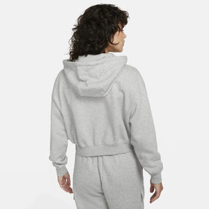 Women's Nike Sportswear Club Fleece Crop Hoodie (Grey)