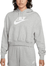 Load image into Gallery viewer, Women&#39;s Nike Sportswear Club Fleece Crop Hoodie (Grey)