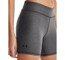 Load image into Gallery viewer, Women&#39;s HeatGear® Mid-Rise Middy Shorts (Charcoal)
