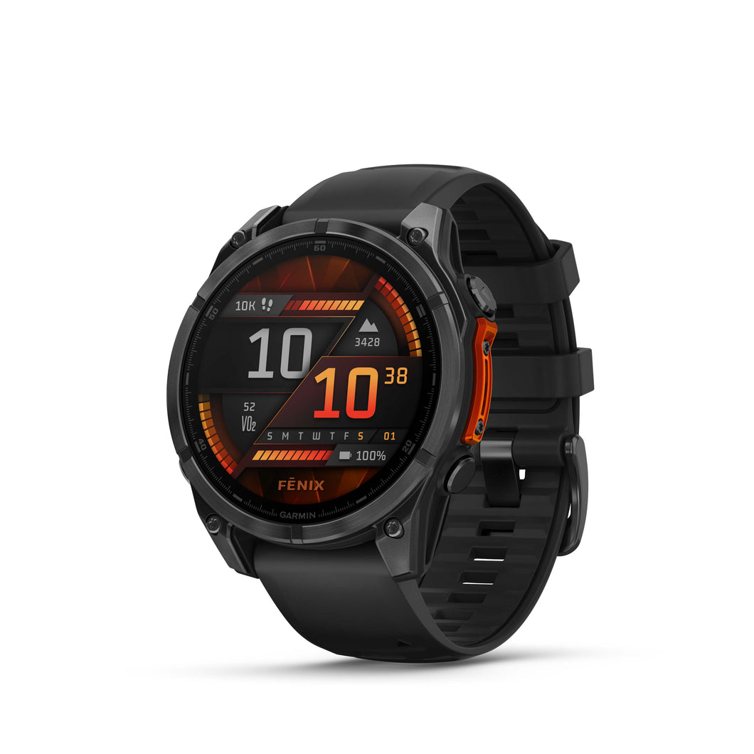 fēnix® 8 – 47 mm, AMOLED Slate Gray with Black Silicone Band