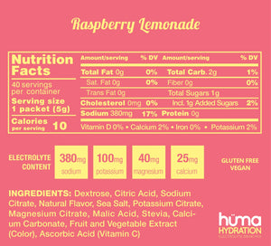 Huma Hydration Low-Calorie Drink Mix (Pouch)