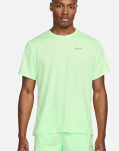 Men's Nike DriFit UV Miler Short Sleeve Vapor Green/(Reflective Silv)