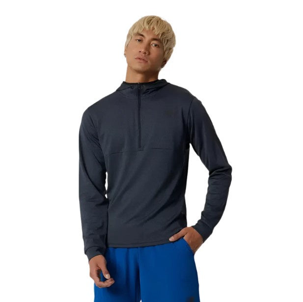 New Balance Men's Tenacity Hooded 1/4 Zip (Black)