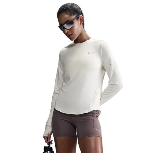 Nike Women Swift Dri-FIT UV Long-Sleeve Crewneck Running Top Sail/(Reflective Silver)