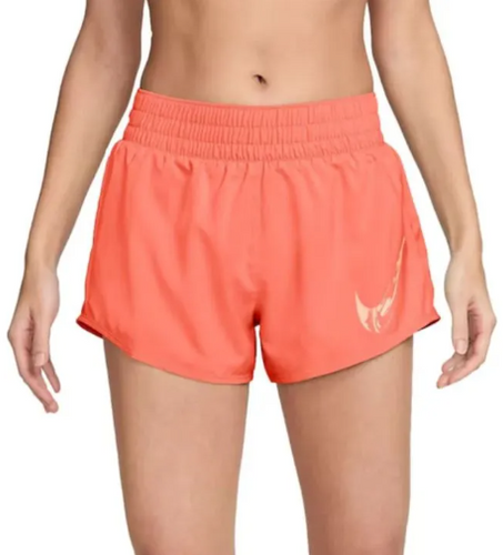 Nike Women One Swoosh DriFit Mid-Rise Short Wild Mango/(Hot Fuchsia)
