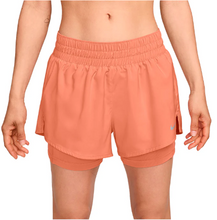 Load image into Gallery viewer, Nike Women One DrFit Mid-Rise 3&quot; 2in1 Short (Apricot Agate(Refsil)