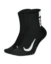 Load image into Gallery viewer, Nike Multiplier Ankle Sock 2 Pair (Black/White)