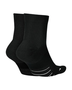 Nike Multiplier Ankle Sock 2 Pair (Black/White)