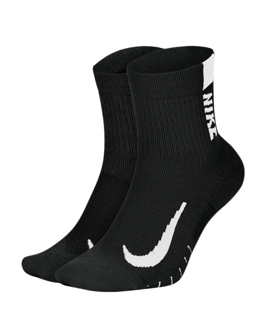 Nike Multiplier Ankle Sock 2 Pair (Black/White)