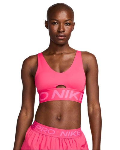 Nike Pro Indy Plunge Women's Medium-Support Sport Bra (Pink)