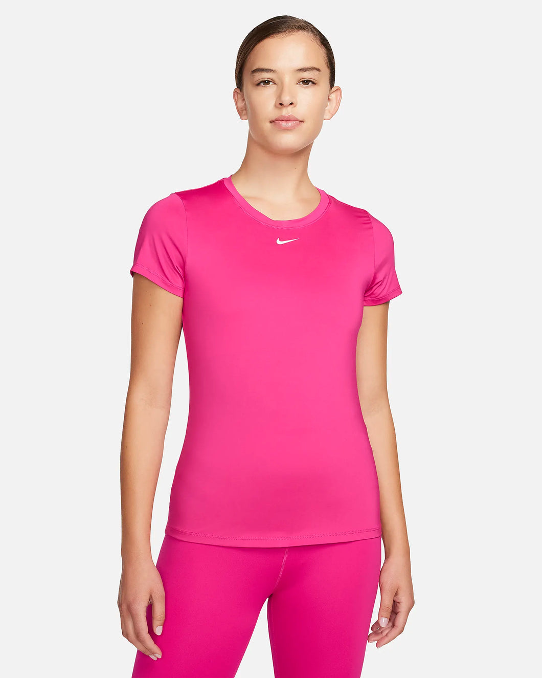 Nike Dri-FIT One Women's Standard-Fit Short-Sleeve Top (Pink)