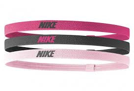 Nike Elastic Headbands 2.0 3 Pk (Pink)