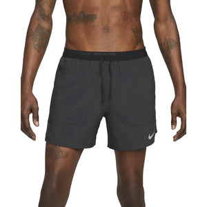 Men's Nike DriFit Stride 5 Inch Bf Short Black/Black/(Reflective Silv)