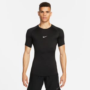 Men's Nike Pro DriFit Tight Top Short Sleeve Black/(White)