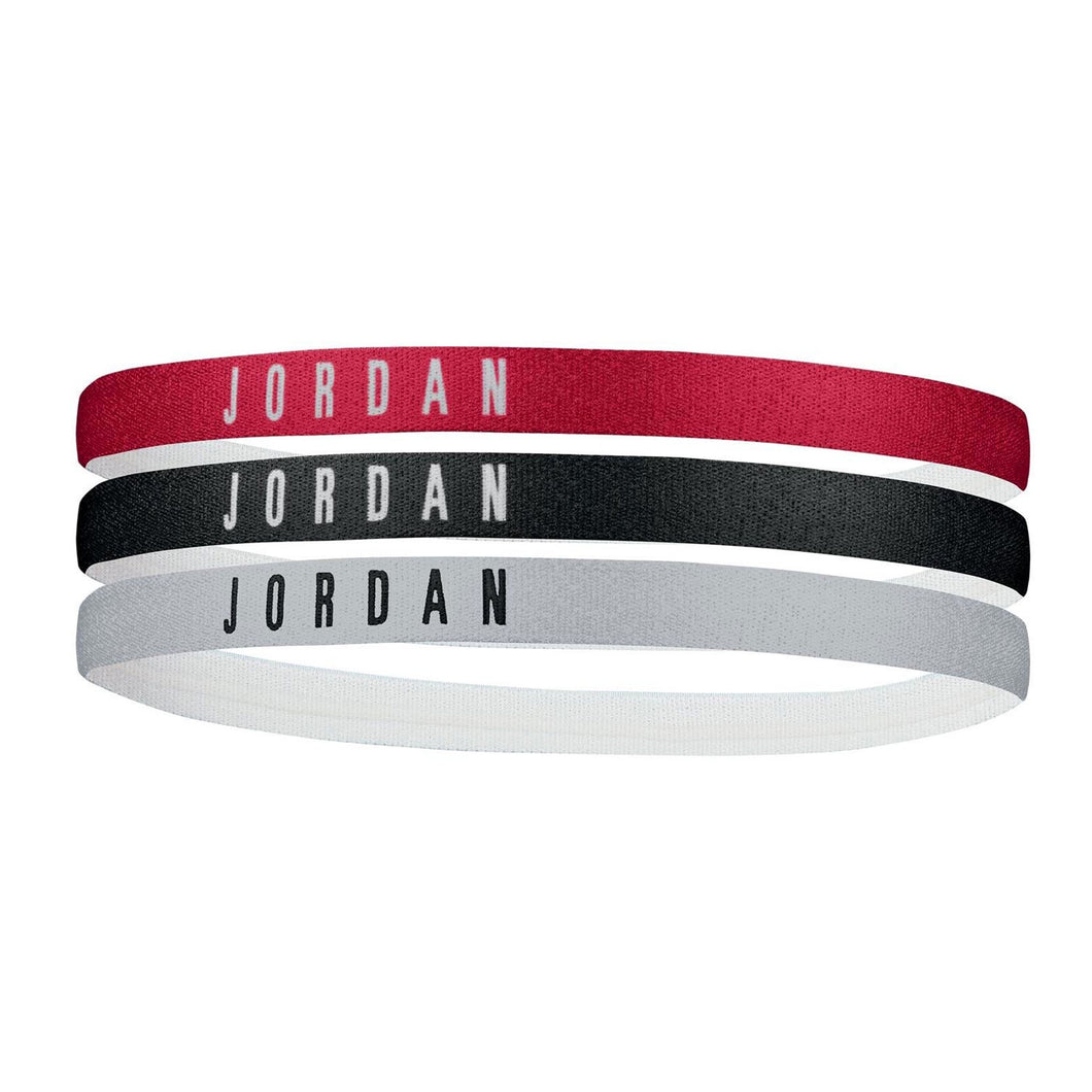 Jordan Elastic Headbands 3 Pk (Blk/Red/Wht)