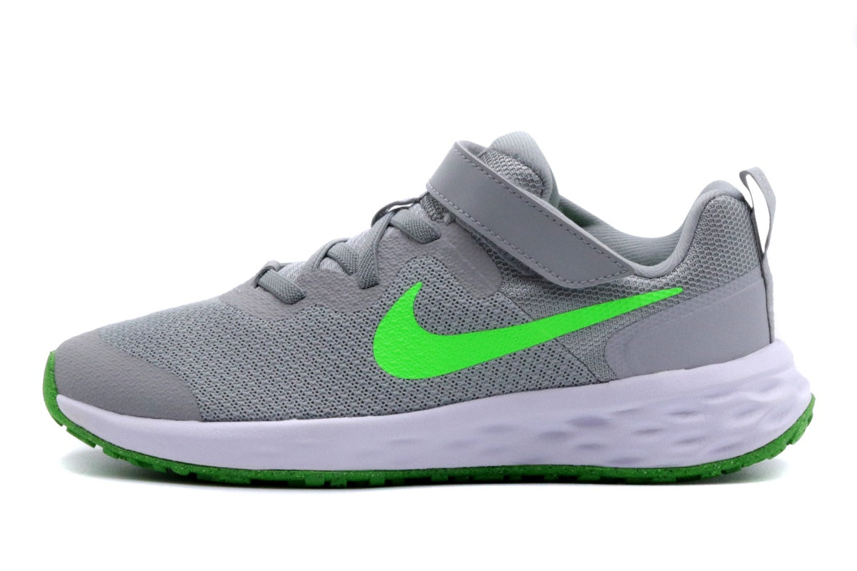 Little Kids Nike Revolution 6 Grey Green Sportista