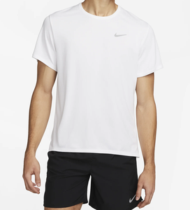 Nike Men's Dri-FIT Miler UV Running Top (White)