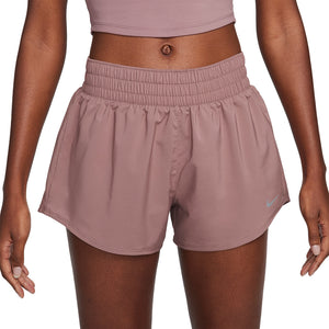 Nike One Women's Dri-FIT Mid-Rise 3" Brief-Lined Shorts (Mauve)