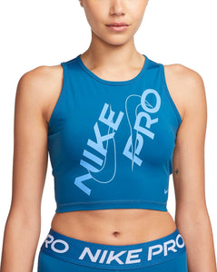 Nike Pro Dri-FIT Women's Crop Tank Top GRX (Blue)