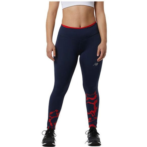 Women's NB Printed Accelerate Tight (Red)