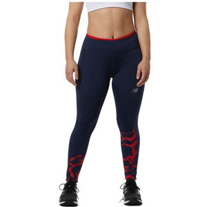 Women's NB Printed Accelerate Tight (Red)